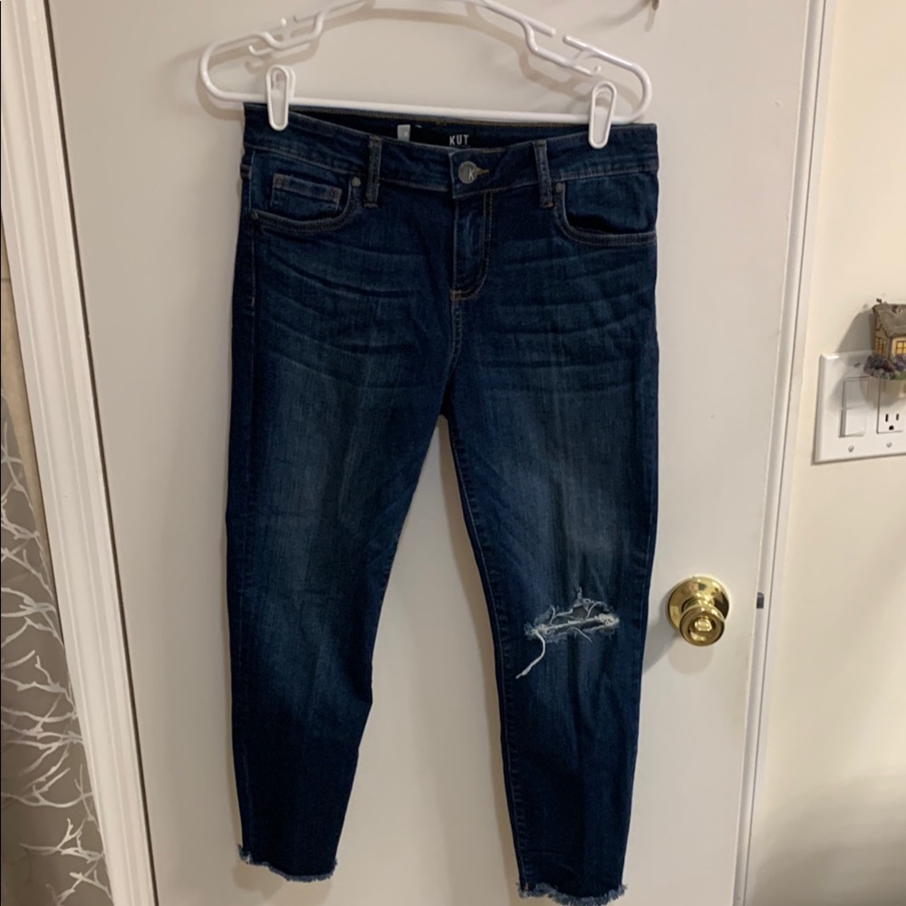 Kut from the Kloth Blue Ankle Cropped Jeans